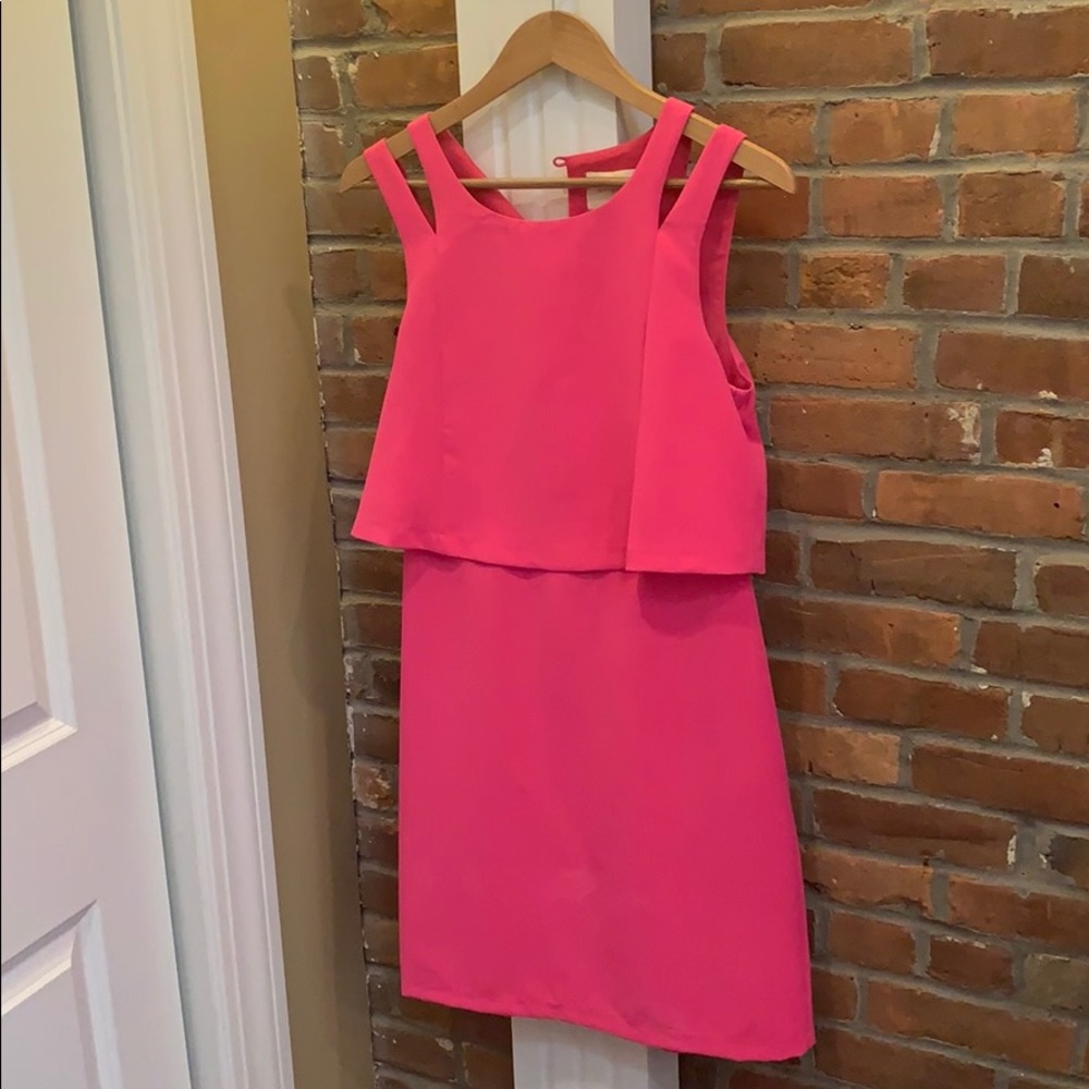 Hot pink sheath dress